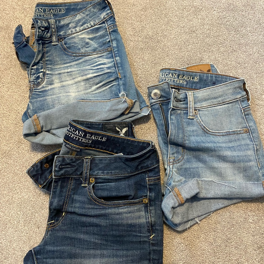 3 pairs of American Eagle shorts